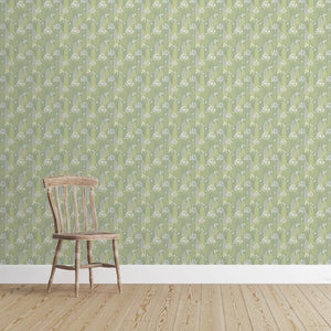 Wild Ramps Lilac & Green Wallpaper