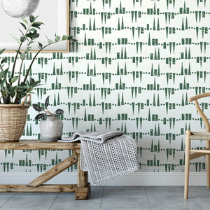 Block Party Emerald City Wallpaper