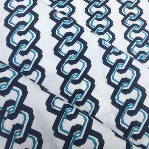 Chain Blue Fabric