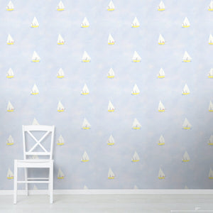 Bunny Voyage Blue Wallpaper