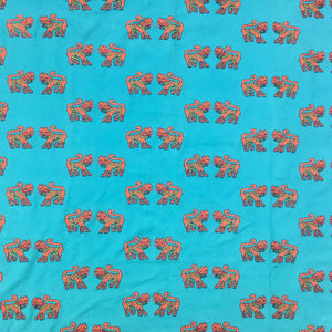 Emerald Leopards Embroidered Fabric