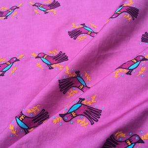 Lovebirds Embroidered Fabric