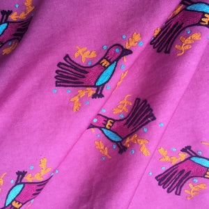 Lovebirds Embroidered Fabric