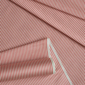 Moire Stripe Scarlet Fabric