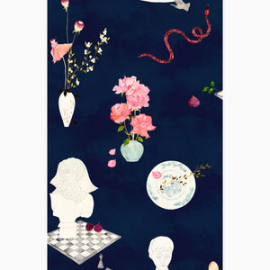 Natura Morta Midnight Blue Wallpaper