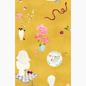 Natura Morta Ochre Wallpaper