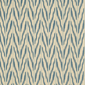 Painted Ikat Azurite Wallpaper