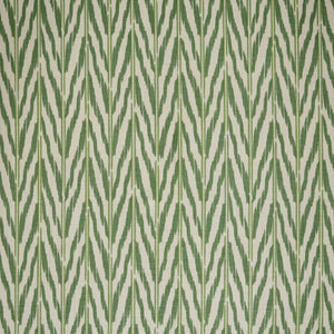 Painted Ikat Green Earth Fabric
