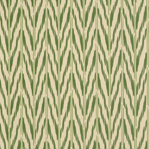 Painted Ikat Green Earth Wallpaper