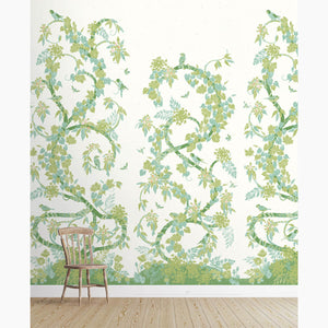 Panel of Perception Leaf Green Wallpaper