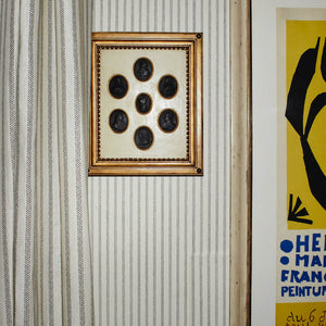 Polka Stripe Creme Noir Fabric