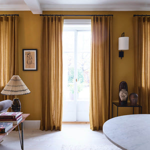 Silky Linen Gold Fabric