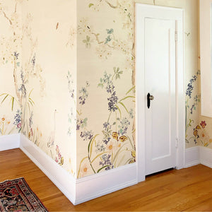 Tree Mural Linen Grasscloth Wallpaper